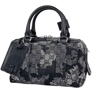 Gucci Mini Duffle Bag, 2-Way, Camouflage GG Pattern, Boston Handbag, Denim, B...
